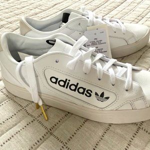 NWT - Size 7.5 - Adidas Sleek W - White Trainers